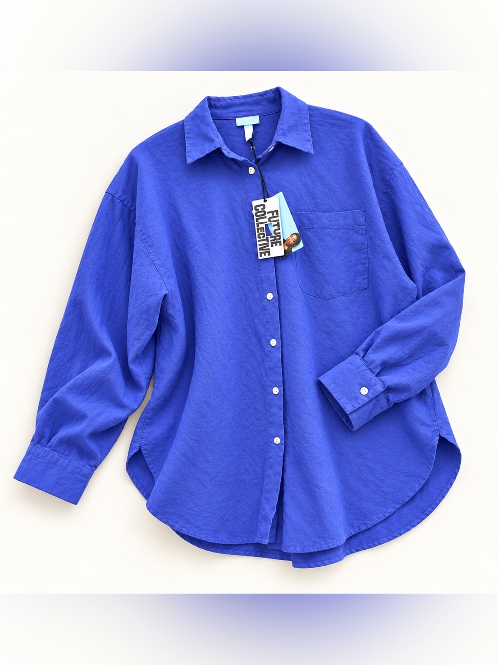 Future Collective Gabriella Karefa-Johnson Linen Blend Button Down Shirt XL NWT